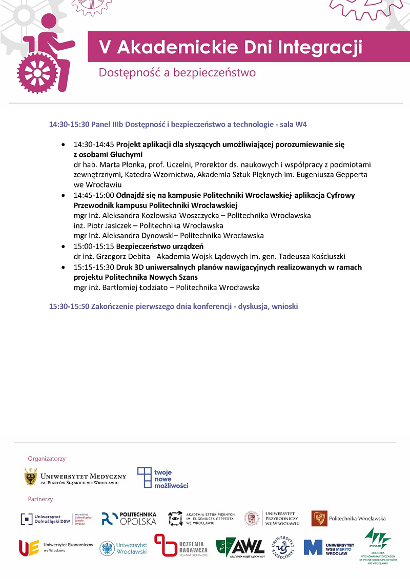 Program Akademickie Dni Integracji Wrocław 2023 - dzień 1