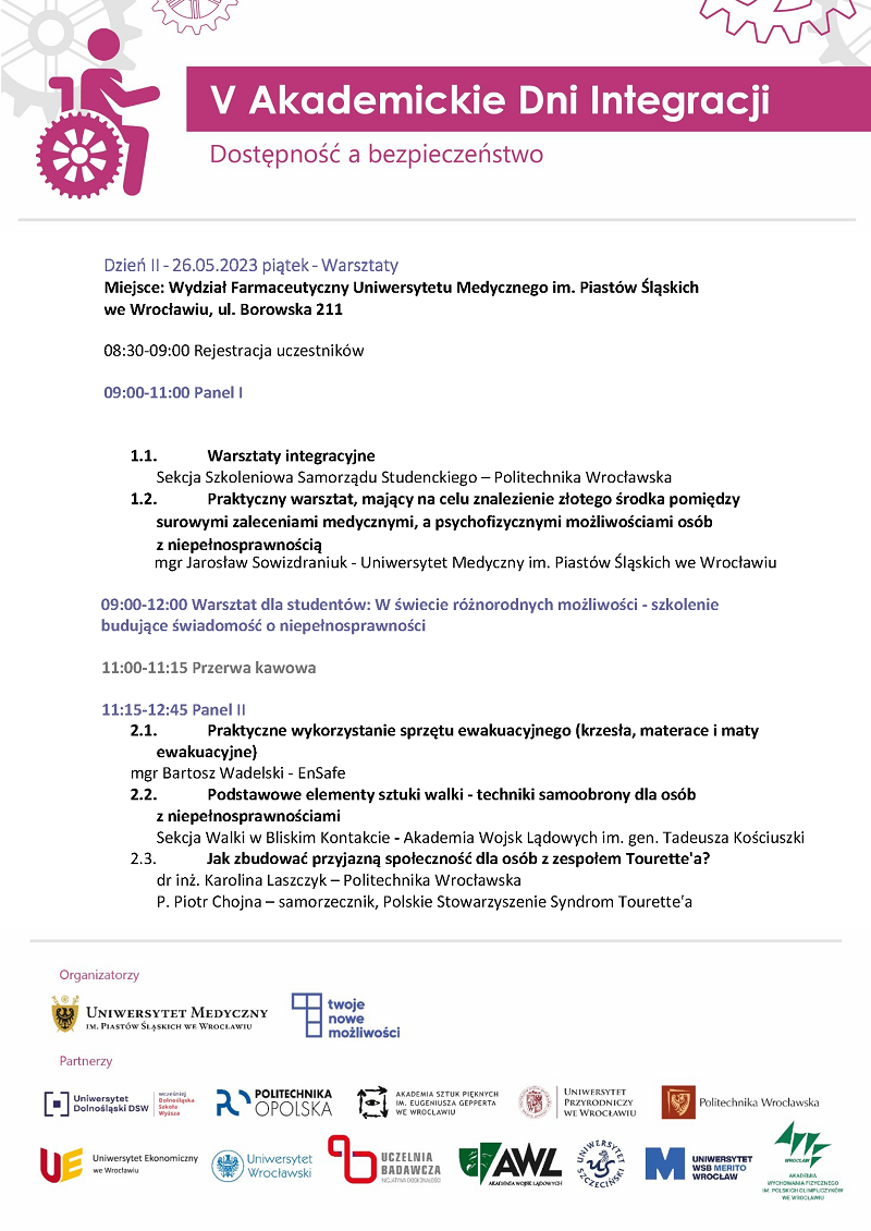 Program Akademickie Dni Integracji Wrocław 2023 - dzień 2